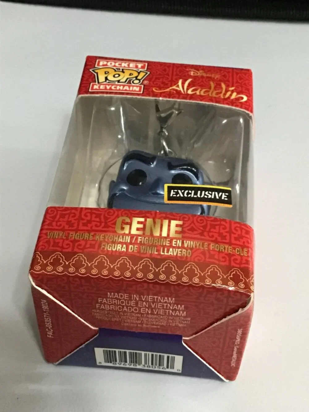 Funko Pop Pocket Aladdin Genie Metallic BoxLunch Exclusive Keychain Collectible